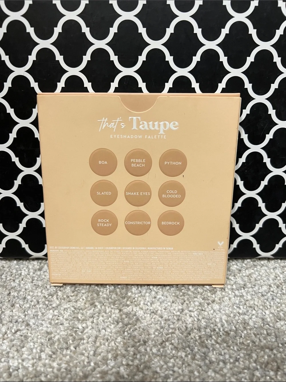 ColourPop That's Taupe Eyeshadow Palette 9 eyeshadows